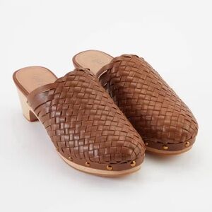 J Jill Cameron Studded Woven Leather Mules Size 7